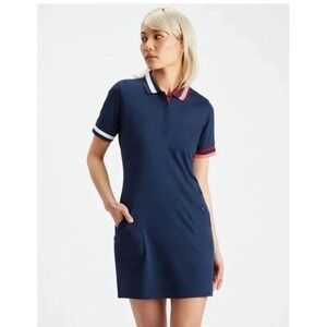 G/FORE Womens Navy Blue Polo Golf Dress XL  Short Sleeve Pockets $228 msrp
